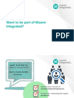 Be Part of Maxim Integrated
