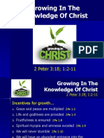 Growing in The Knowledge of Christ