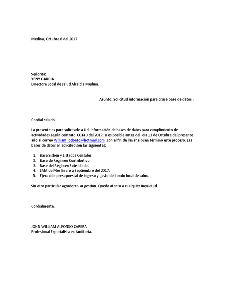 Oficio Solicitud Bases de Datos PDF