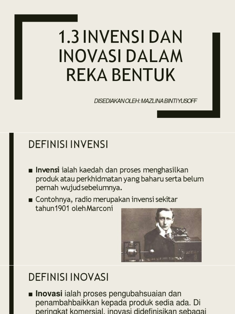 Bab 1 3 Invensi Dan Inovasi Dalam Reka Bentuk
