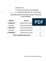 Calendarizacion 2019