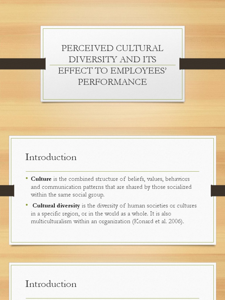 Cultural Diversity's Impact on Employee Performance | PDF ...