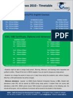 Courses Timetable 2010