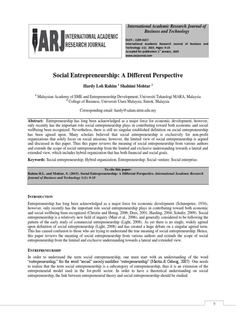 Social Entrepreneurship Insights | PDF | Social Entrepreneurship ...