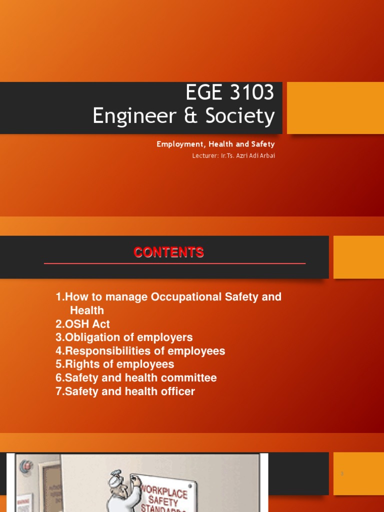 Managing Occupational Safety and Health A Guide to Employer and
