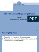 EME 4353 Advanced Engineering Materials: Introduction To Nanomaterials