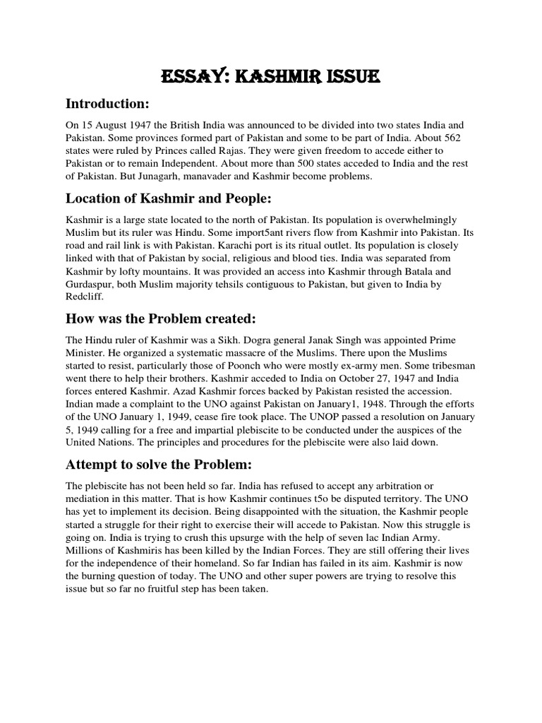 thesis on kashmir issue pdf