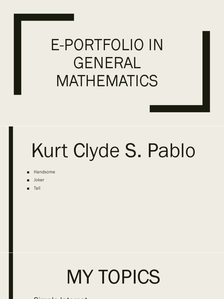 General Mathematics Portfolio Design | PDF | Compound Interest | Interest