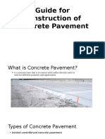 Guide For Construction of Concrete Pavement