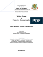 Written Report in Purposive Communication: Taguig City University