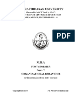 P16mba5 - Organizational Behaviour Imp PDF