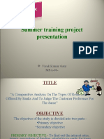 Summer Training Project Presentation: Vivek Kumar Gaur MBA-06