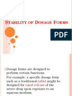Stability of Dosage Forms