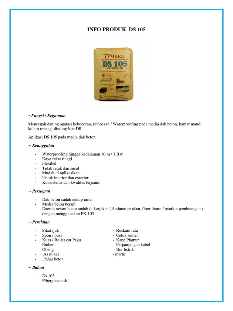 Lemkra Produk Ds 105 Pdf