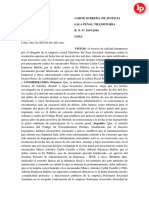 Corte Suprema declara no haber nulidad en resolución sobre prescripción de delito de uso de documento falso