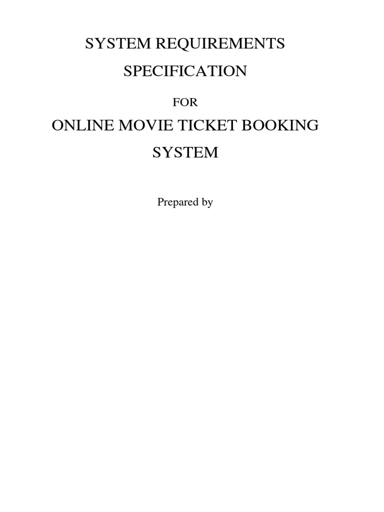 Srs Movie Booking System Pdf World Wide Web Internet Web