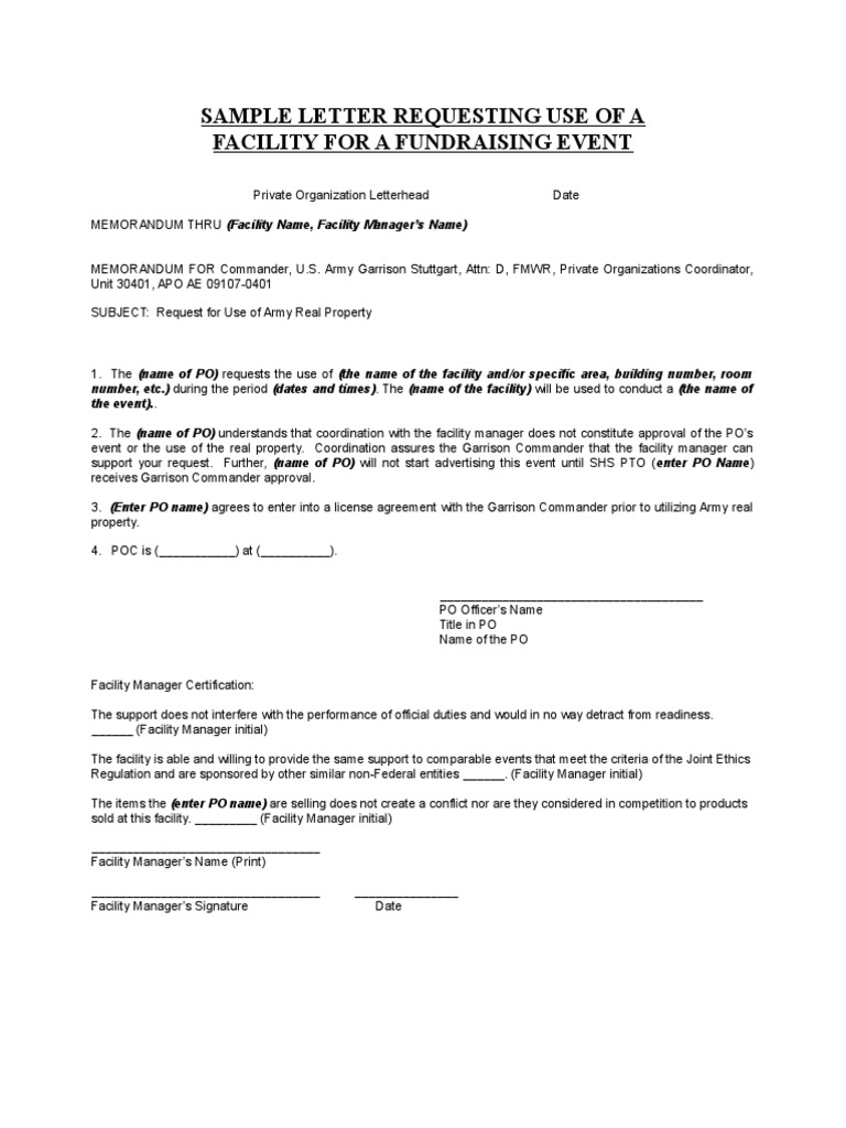SAMPLE Use of Facility New 2nd CHG | PDF | Law
