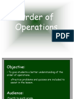 POWERPOINT Order of Operations