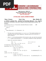 17Cs1102: Data Structures: Time: 2 Hours Test-1 Key Max. Marks: 50