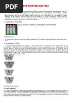 Dye Penetration Test: Fig. 1: Surface Cleanser, Developer and Penetrant