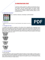 Dye Penetration Test: Fig. 1: Surface Cleanser, Developer and Penetrant