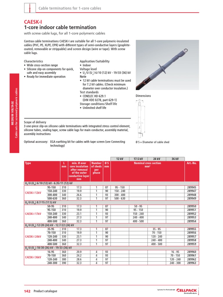 Medium Voltage Cable Termination Guide | PDF | Insulator (Electricity ...