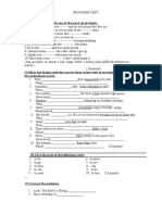 Progress Test-Clasa A IV-A