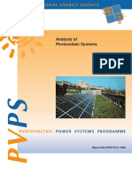 Analysis of Photovoltaic Systems Performance Report