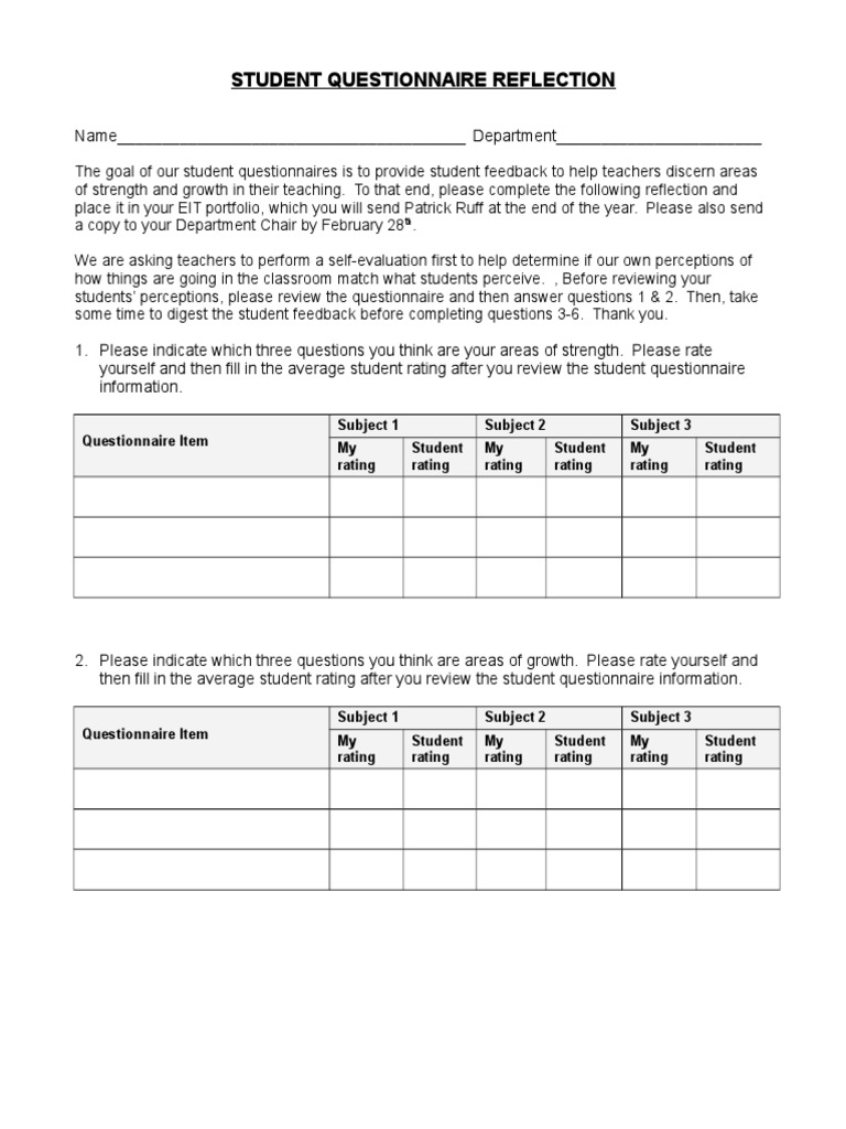 Questionnaire Tinstructional Competence Jenisa | PDF | Homework | Teachers