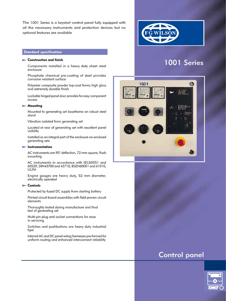 FG Wilson | PDF | Switch | Alternating Current