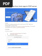 Posting Data From Ionic App To PHP Server