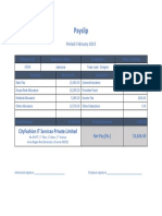 Payslip: Cityfashion It Services Private Limited