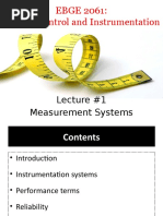 Lecture #1 (Measurement Systems)