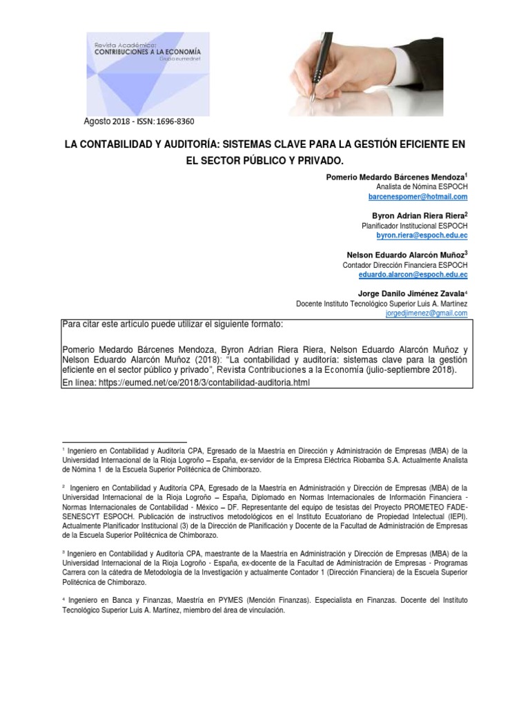 Contabilidad y Auditoría en Gestión Eficiente | PDF | Auditoría | Contralor