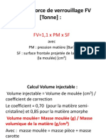 Calcul de Force de Verrouillage FV (Tonne