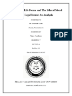 Patenting of Life Forms and The Ethical Moral and Legal Issues: An Analysis