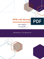 MTM Lab Manual Contents