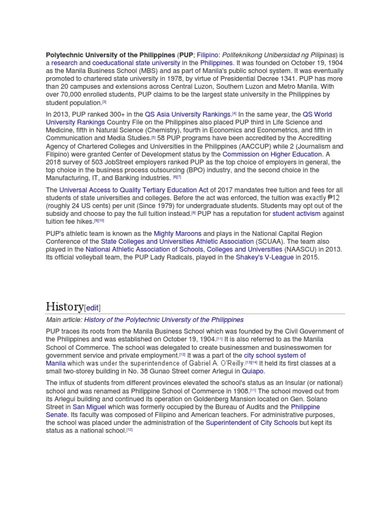 Overview of Polytechnic University of the Philippines | PDF | Academia ...