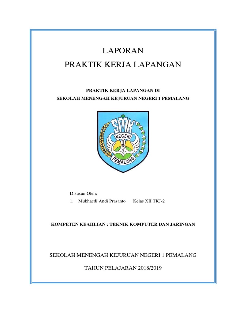 Contoh Laporan Pkl Smk