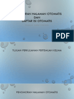 Pertemuan 5 - Penomoran Otomatis Dan Daftar Isi Otomatis