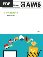 E-Commerce: DR - Sabir Ahmed