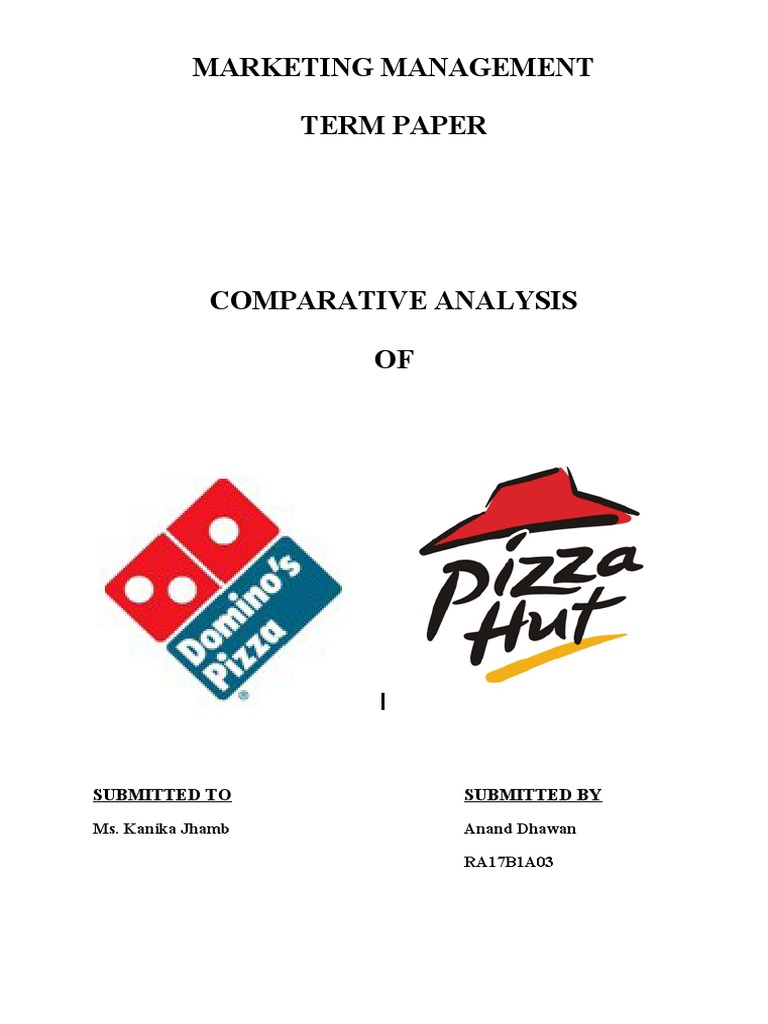 Comparative analysis between pizza hut and dominos picture