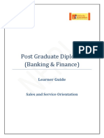 Post Graduate Diploma (Banking & Finance) : Learner Guide