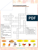 Fall Crossword Puzzle