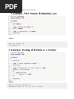 Example: Print Number Entered by User: Output