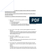 Clarification 1 ITT For Ferry Agency Service at The Ferry Terminals Both in Montserrat and Antigua