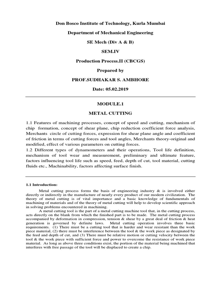 Theory of Metal Cutting | PDF | Machining | Fracture