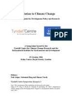 Adaptation To Climate Change: Tyndall Centre Symposium Synopsis 2