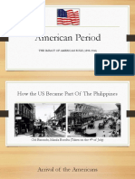 American Period: The Impact of American Rule (1898-1946)