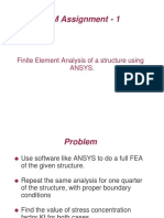 FEM Assignment - 1 Using ANSYS for Stress Analysis